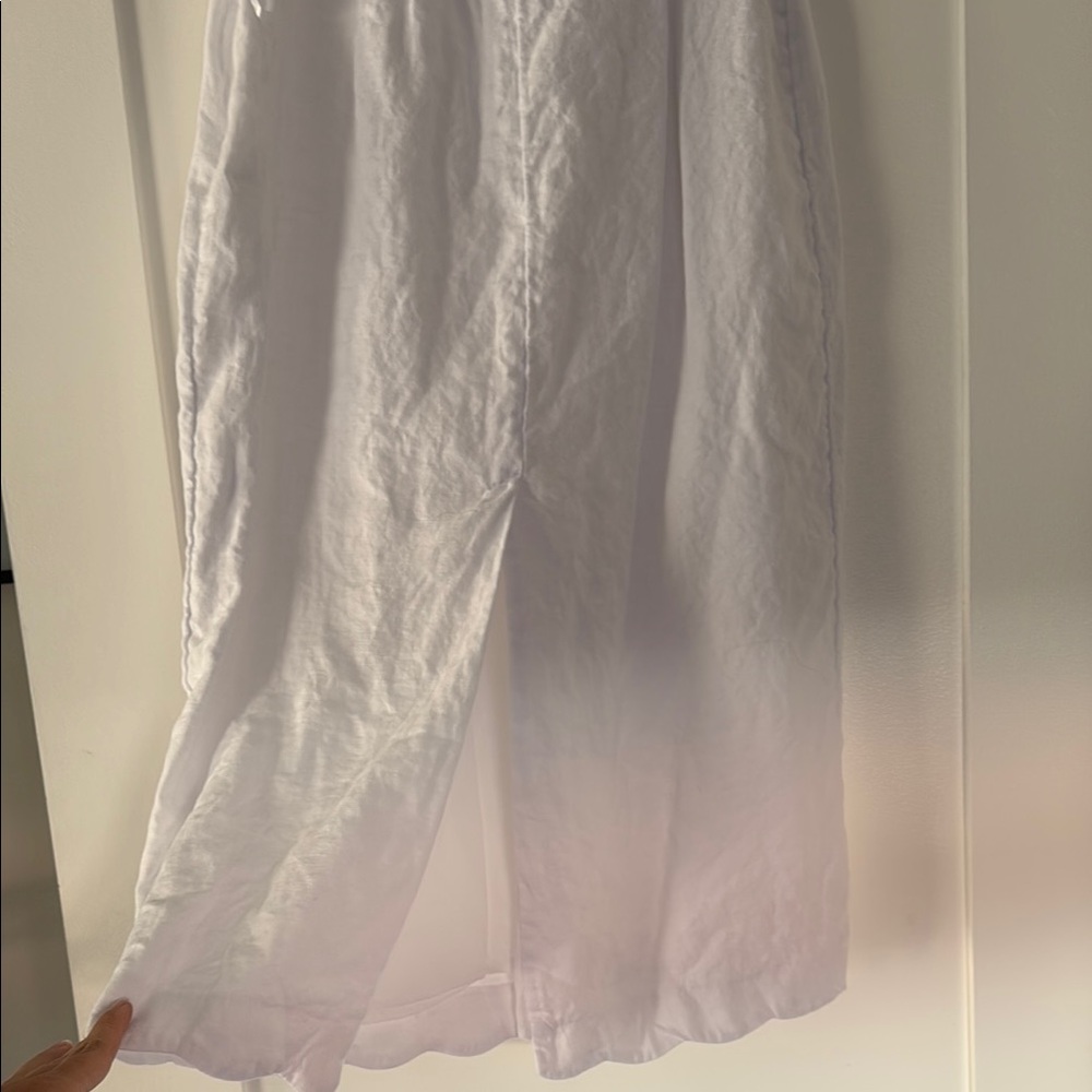 Linen White Women's Skirt - Picture 5 of 5